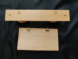 Percheros de madera y cerámica (2 unidades)