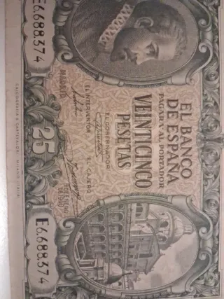 Billete 25 Pesetas Banco de España 1940