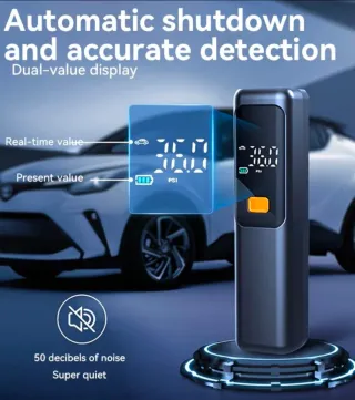 Bomba de aire portátil digital