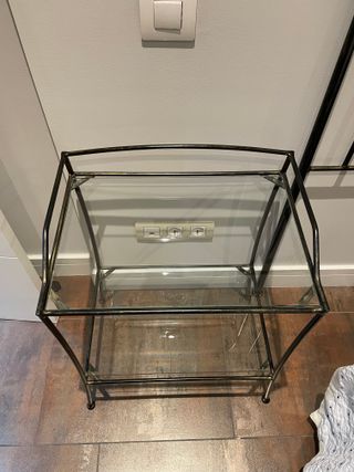 Cabecero de metal negro