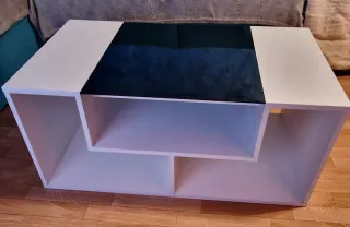 Mesa centro cristal blanco