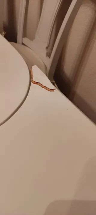 Mesa extensible de madera blanca