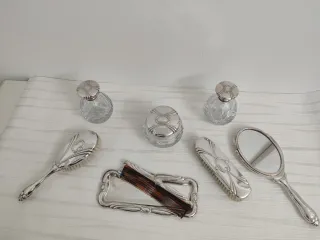 Juego de Tocador Plata de ley, 8 piezas