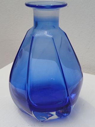 Vasetto Murano Vintage Blu Trasparente