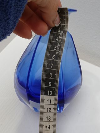 Vasetto Murano Vintage Blu Trasparente