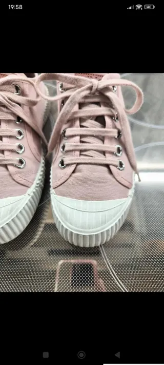 Bambas de lona rosas