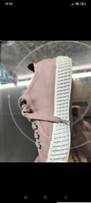 Bambas de lona rosas