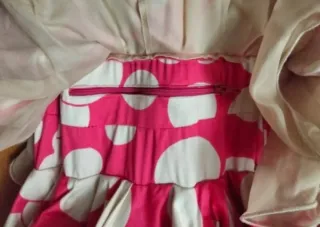 Vestido flamenca rosa chicle y lunares bla