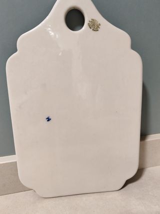 Tabla Cerámica Rusa Gzhel Pintada Mano