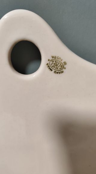 Tabla Cerámica Rusa Gzhel Pintada Mano