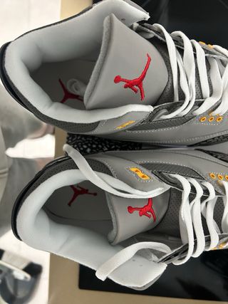 Air Jordan 3 Zapatillas Grises Rojas