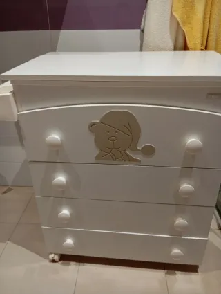 Mueble cambiador bañera bebé
