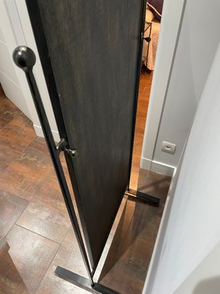 Espejo de pie forja negro