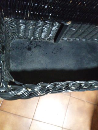 Baúlito de mimbre negro para restaurar