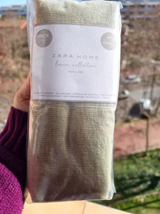 Fundas de almohada Zara home 100 % lino