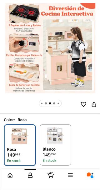 Cocinita de madera a estrenar