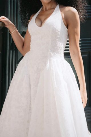 Abito vintage in pizzo bianco