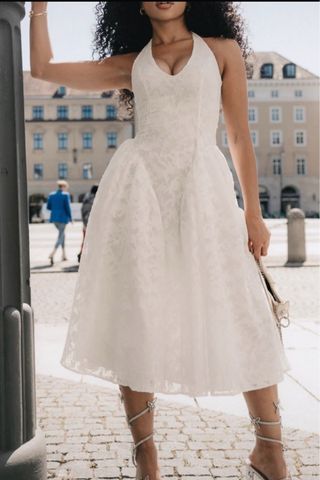 Abito vintage in pizzo bianco