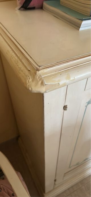 Aparador madera vintage pintado a mano