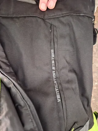 Chaqueta moto axxis negra y flúor xxl