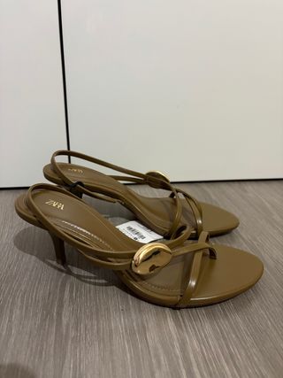 Sandalias tacón Zara Talla 36
