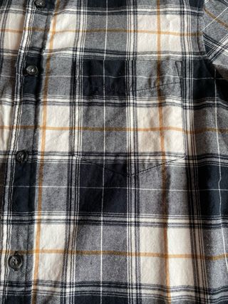 Camisa cuadros gris y beige Sfera