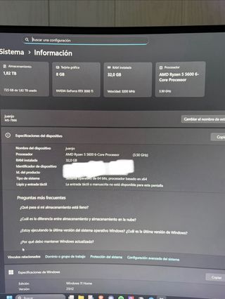 PC GAMING, Ryzen 5 5600, RTX 3060TI, 32gb ram.