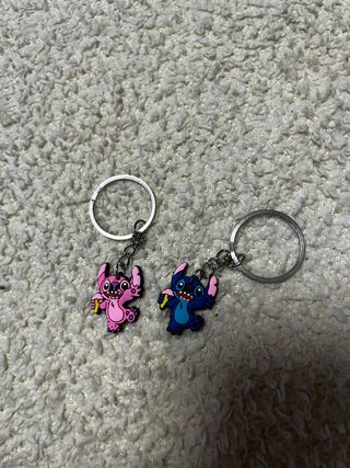 Llaveros Stich y Ángel