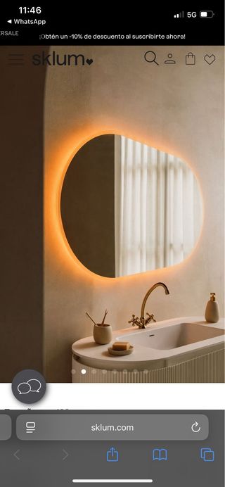 Espejo de baño Sklum, SIN ESTRENAR.
