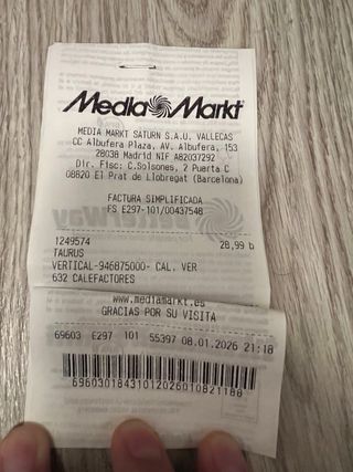 Calefactor Termoventilador Taurus Tropicano 2400W