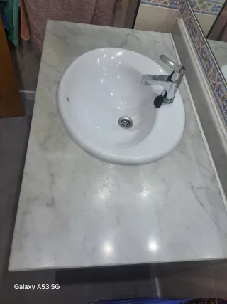 Lavabo de Mármol Blanco