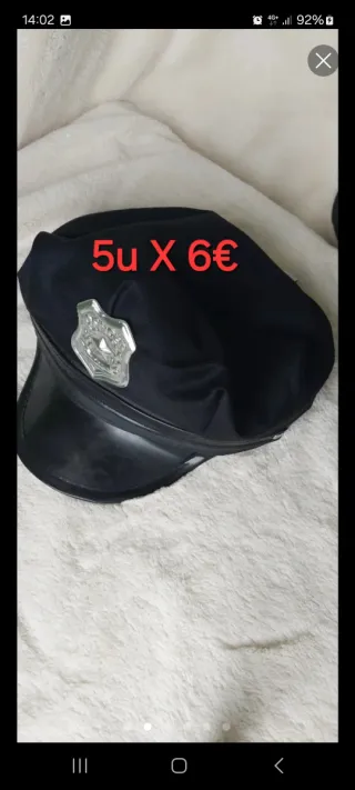 Pack 5u gorra policia