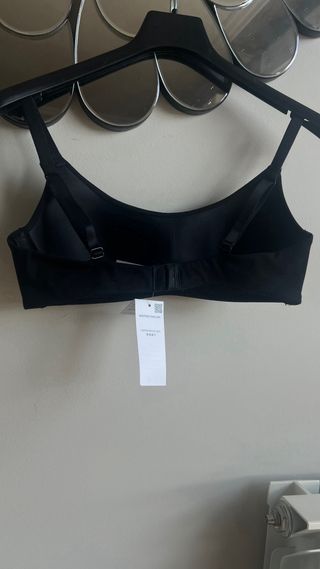 Sujetador tipo top de algodón negro