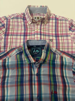 Lote 2 Camisas Cuadros Multicolor