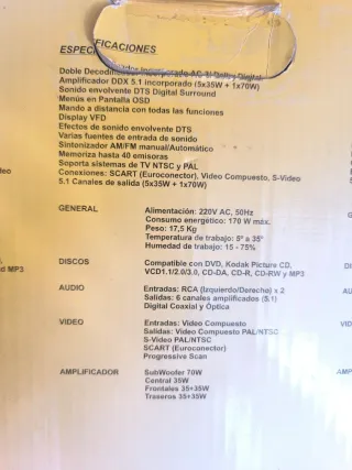 Música, DVD, equipo