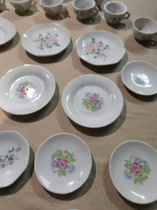 Juego de porcelana vintage mixto juguete