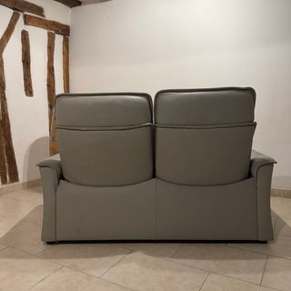 Sofá 2 plazas reclinable gris