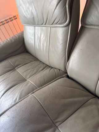 Sofá 2 plazas reclinable gris