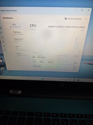 Ordenador portátil HP I5 SÉPTIMA GENERACIÓN, 8RAM