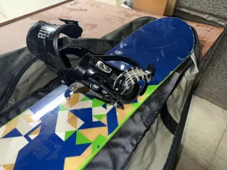 Tabla Snowboard con Fijaciones y Funda