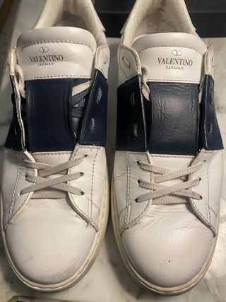 Valentino zapatillas Piel Azul Blanco