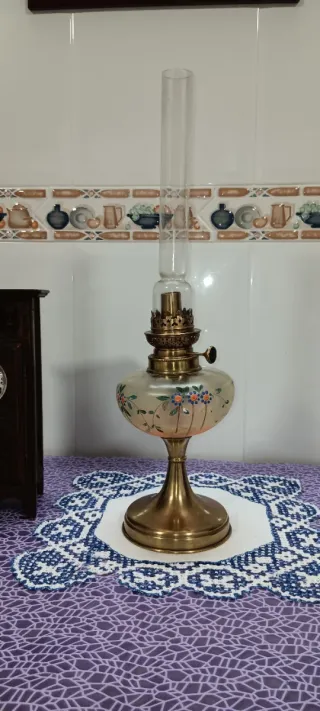 Lámpara de aceite antigua francesa