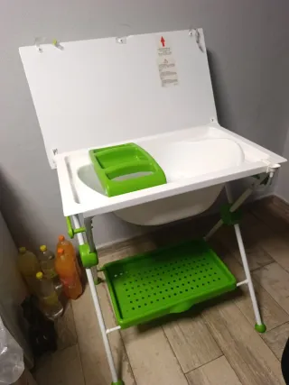Bañera para bebé con cambiador
