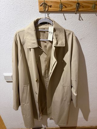 Gabardina H&M Beige Hombre