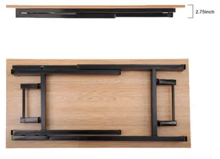 Mesa plegable madera/metal
