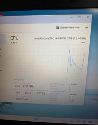 Ordenador portátil DELL I5 SEXTA GENERACIÓN, 8RAM