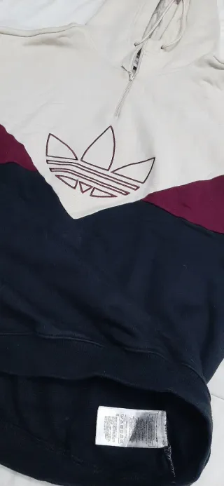 Sudadera Adidas Talla M Beige y Negra