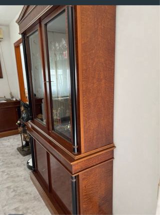 Vitrina de madera y cristal