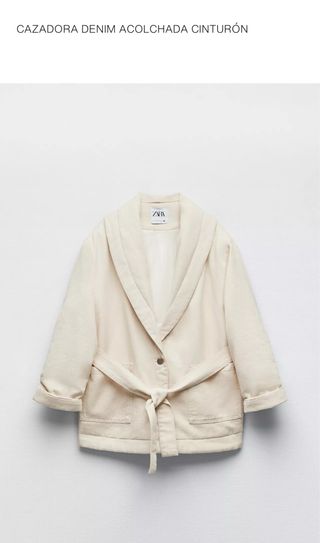 Cazadora denim acolchada Zara Talla M