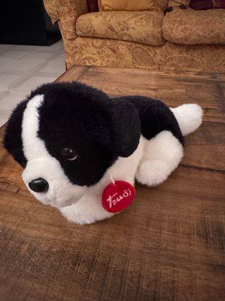 Peluche Trudi Cagnolino Bianco e Nero Originale